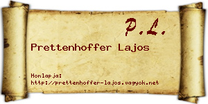 Prettenhoffer Lajos névjegykártya
